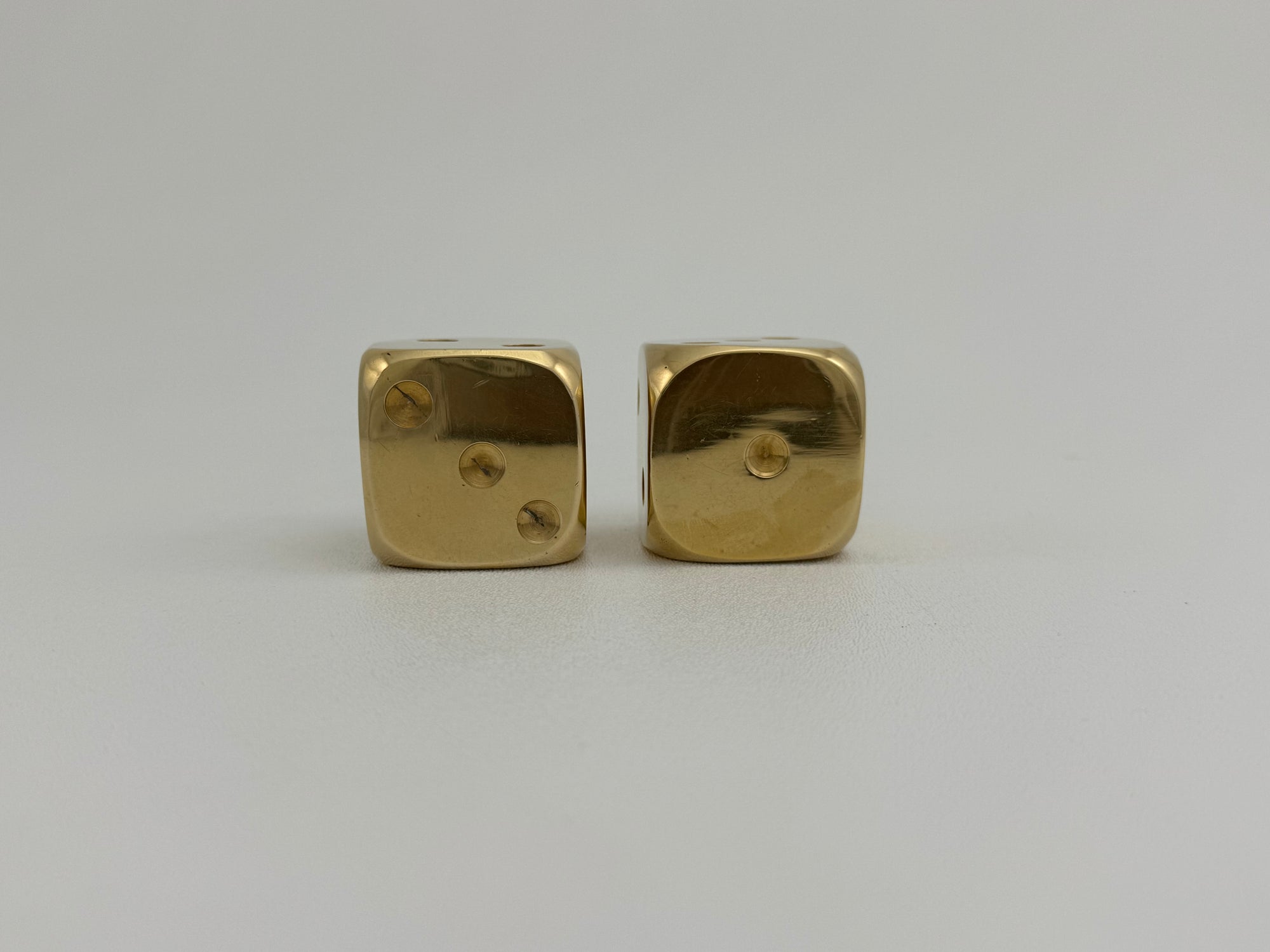 Vintage Brass Dice-A Pair
