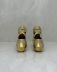 Pretty Brass Ballerina Slippers -A Pair