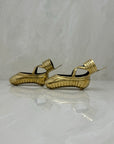 Pretty Brass Ballerina Slippers -A Pair