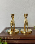 Vintage Brass Camel Candlestick Holders- A Pair