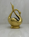 Vintage Brass Swan Planter