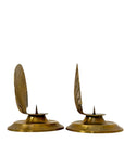 Vintage Brass Seashell Candle Holders – Coastal Nautical Taper Holders (Pair)