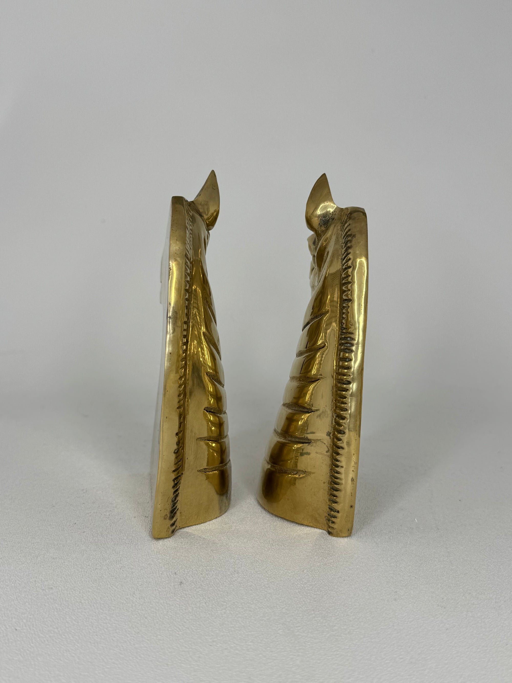 Vintage Brass Zebra Bookends