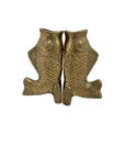 Vintage Brass Fish Vases-A Pair