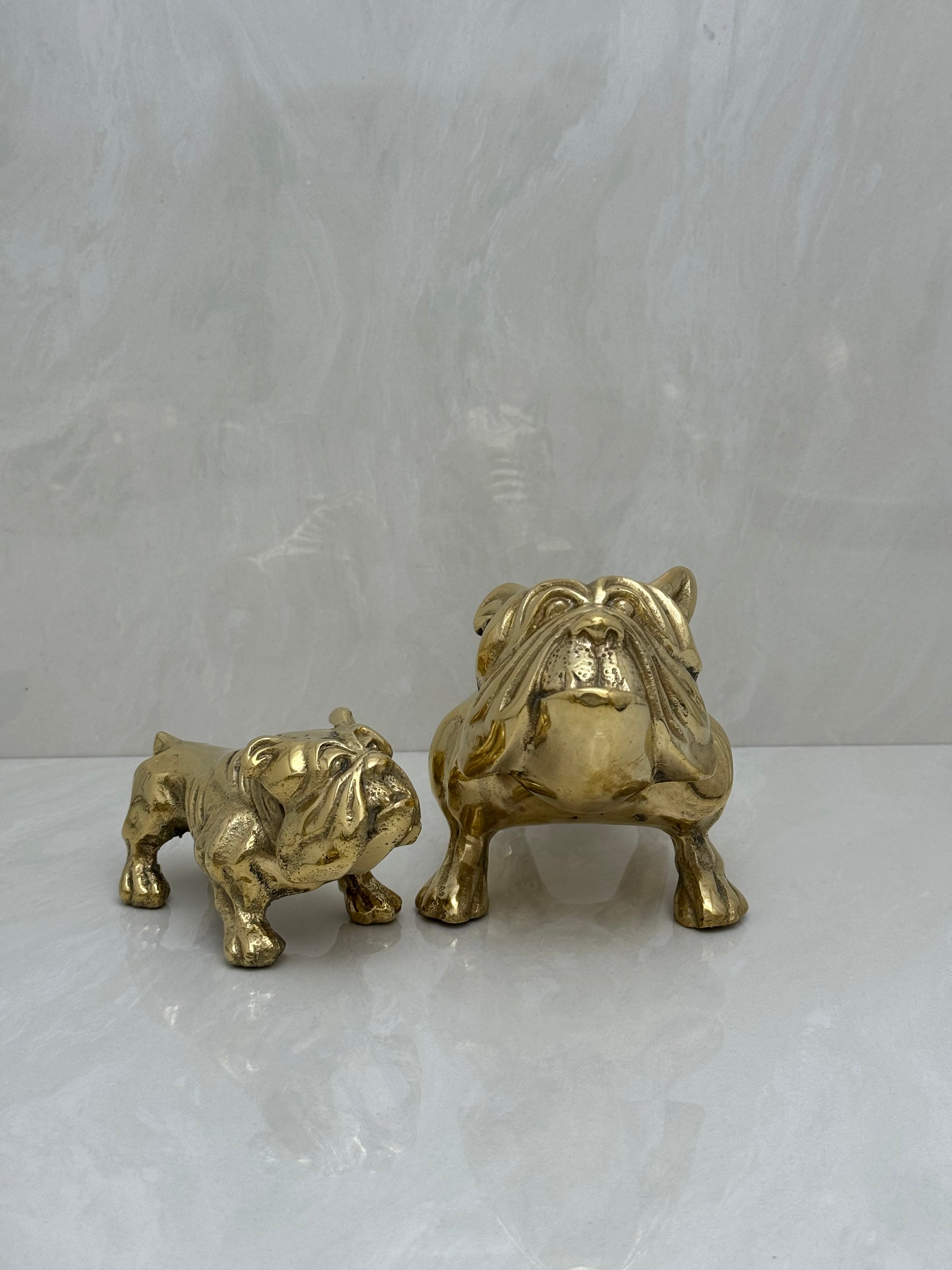 Pair of Vintage Brass Bulldogs - A Tribute to Fatherhood and Friendship