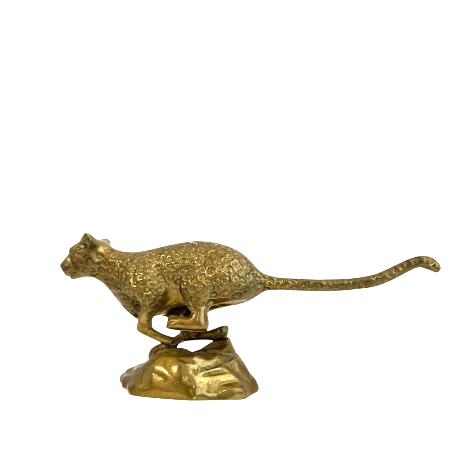 Vintage Brass Cheetah Figurine
