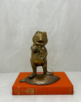 Vintage Brass Frog with Microphone