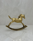 Vintage Brass Rocking Horse Figurine