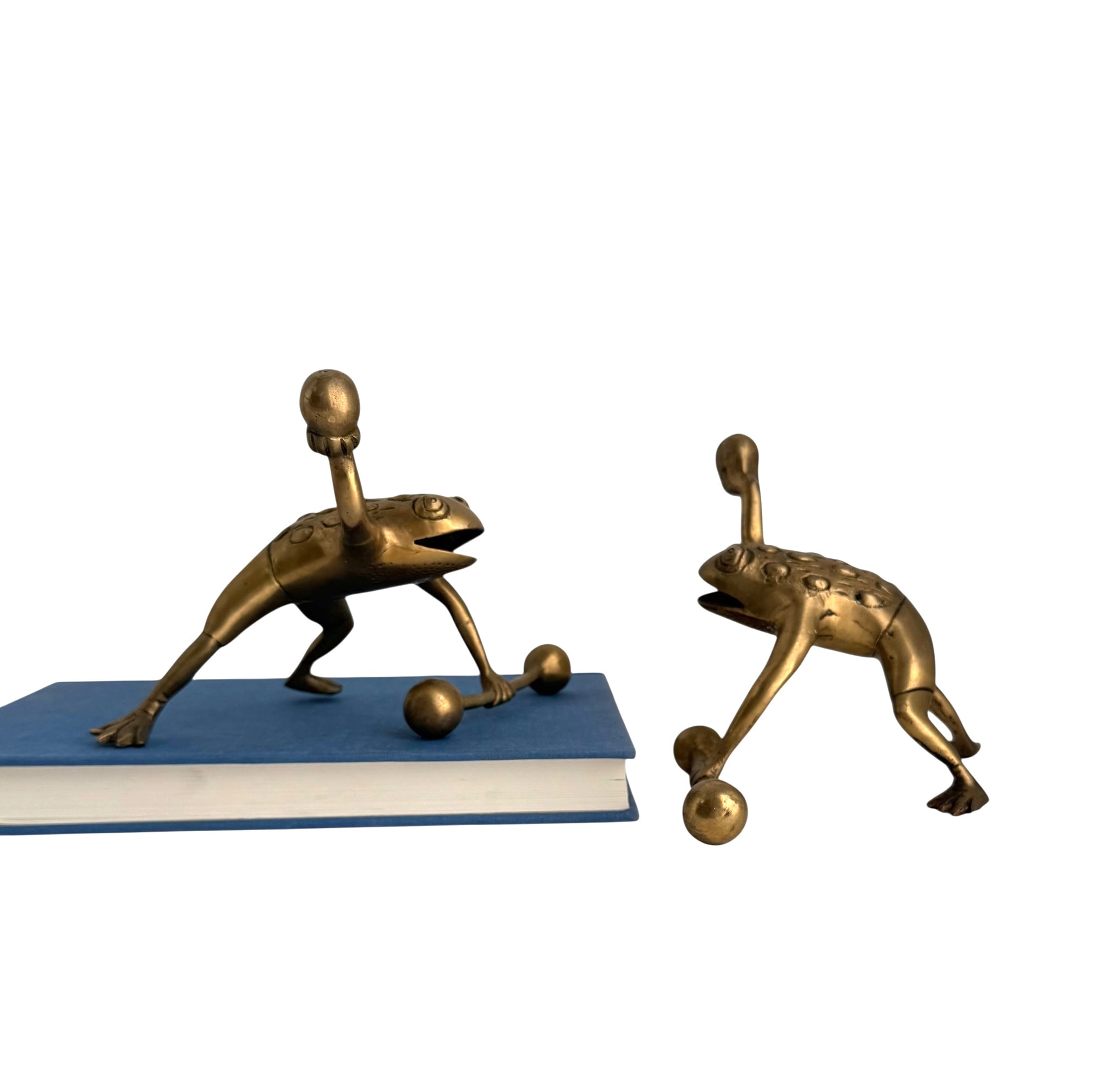 Vintage Brass Workout Frogs-A Pair
