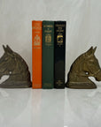 Vintage Brass Horse Head Bookends – Equestrian Mid-Century Set