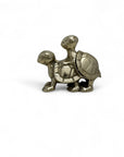 Vintage Small Brass Mating Turtles Ashtray