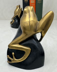 Vintage Bombay Frog on Rock Bookends-A Pair