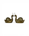 Vintage Brass MCM Split Snail Bookends-A Pair