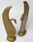 Vintage Brass Swans-A Pair