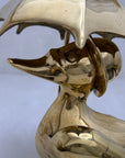 Vintage Brass Duck Under Umbrella