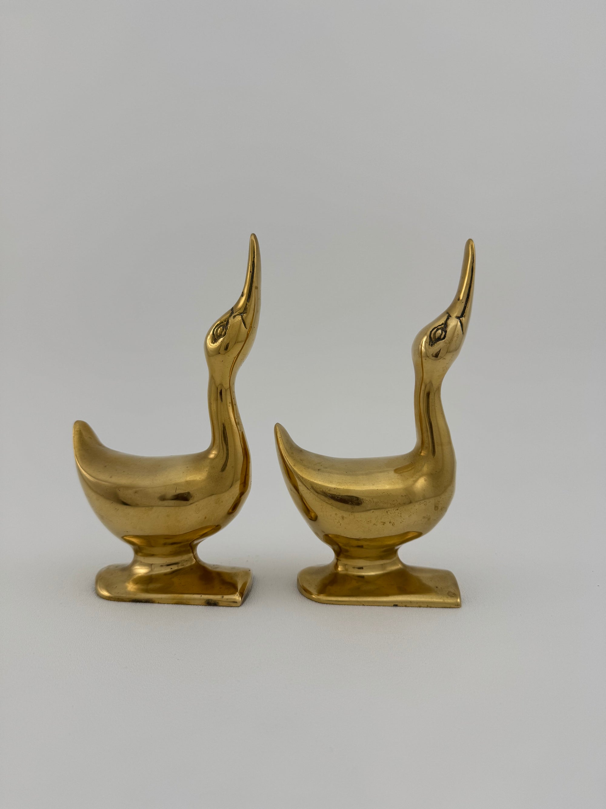 Vintage Brass Geese-A Pair