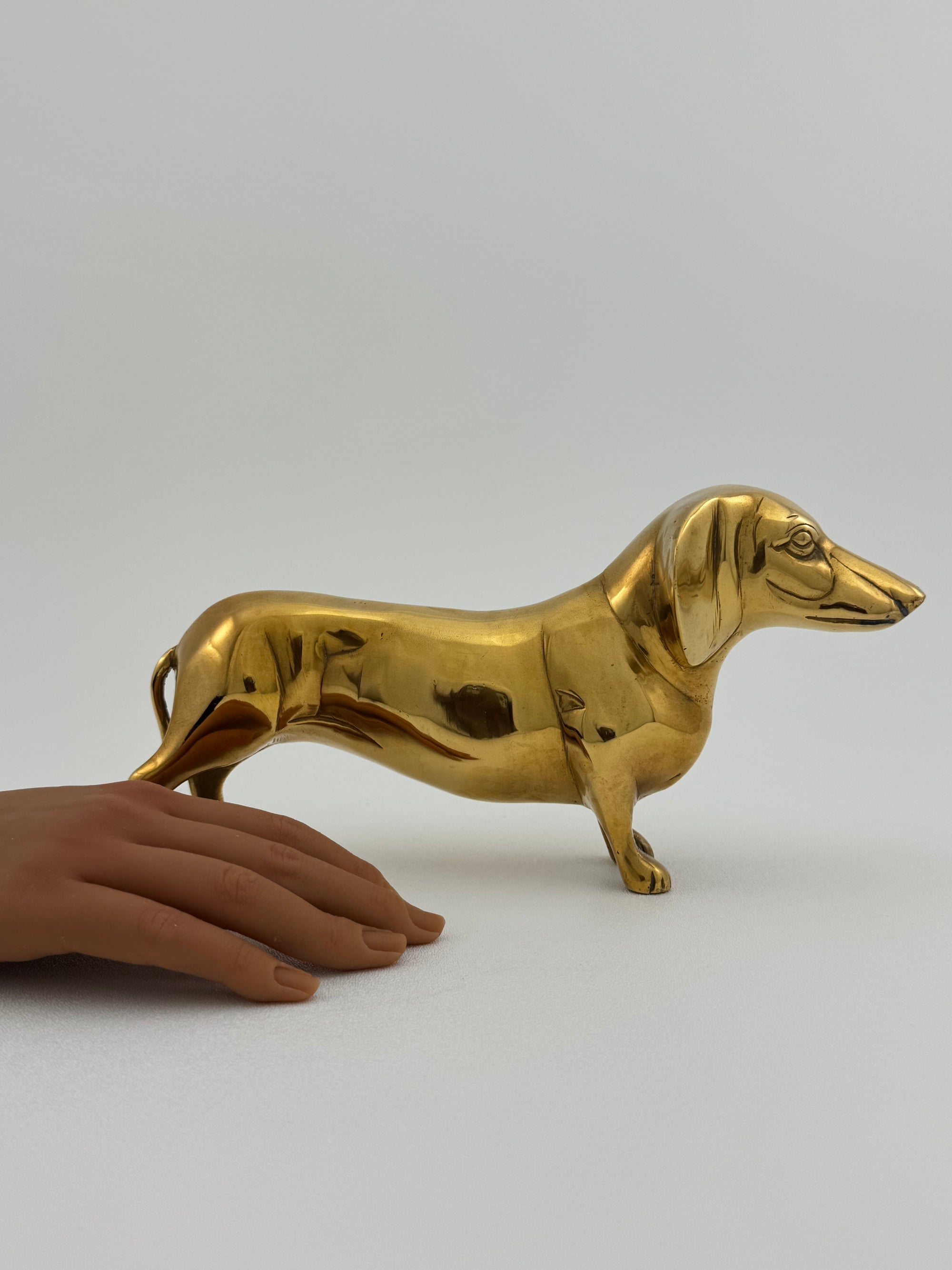Vintage Brass Dachshund