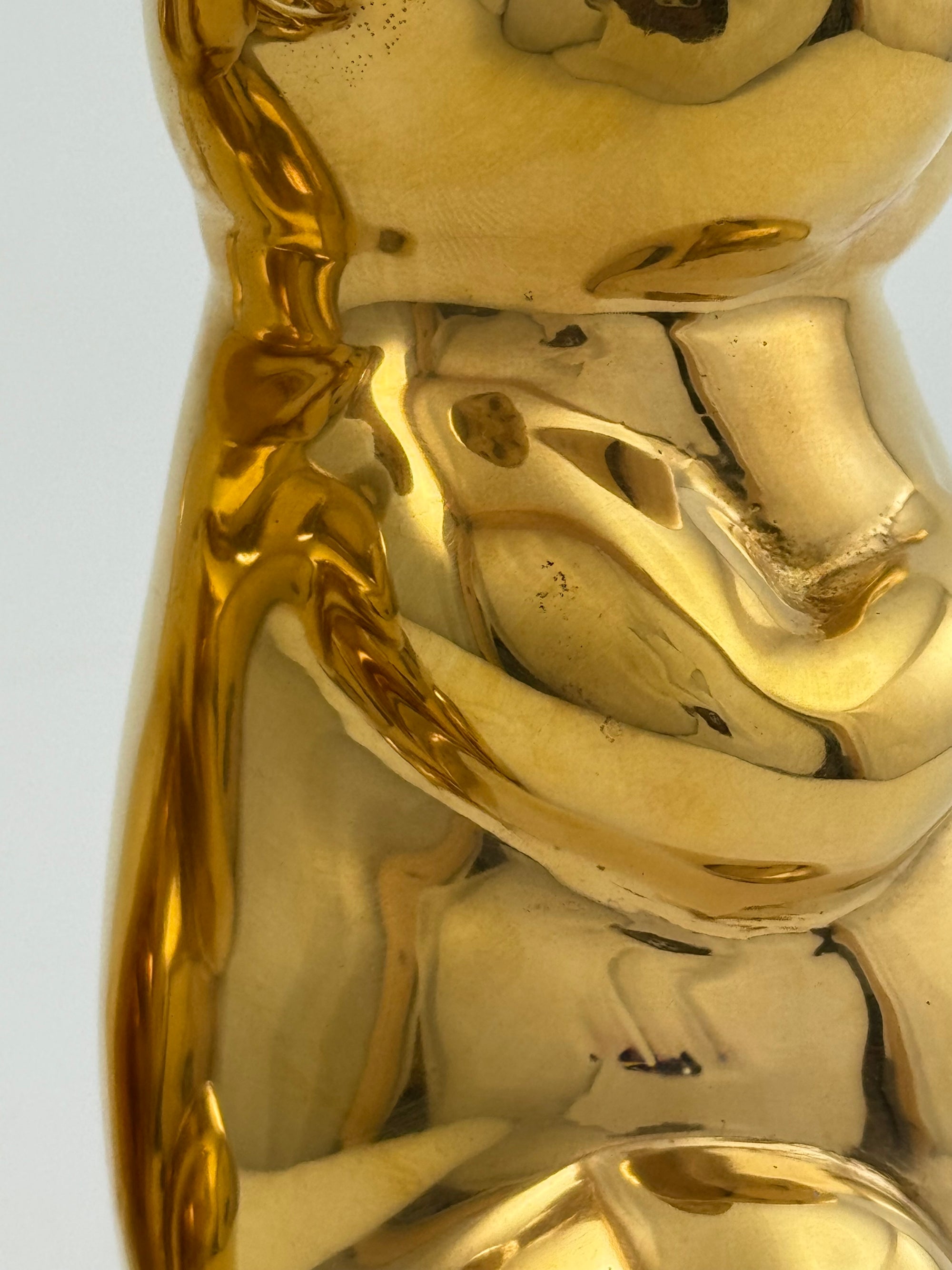 Pair of Vintage Brass Laughing Pig Figurines