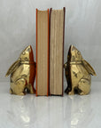 Vintage Brass Moon Gazing Rabbits-A Pair