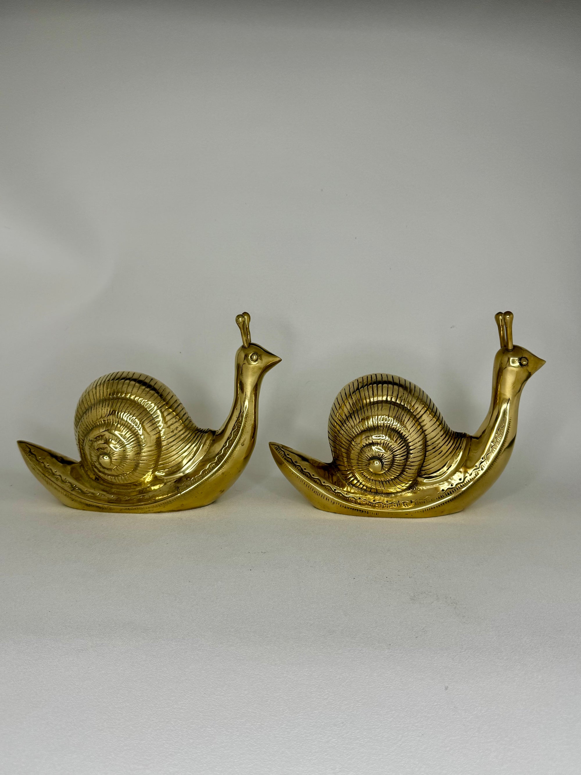 Vintage Brass Snails-A Pair