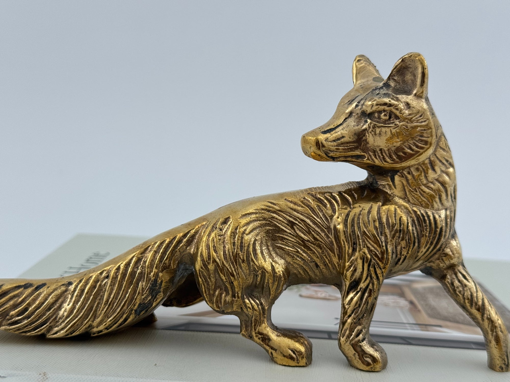 Vintage Brass Foxes- A Pair