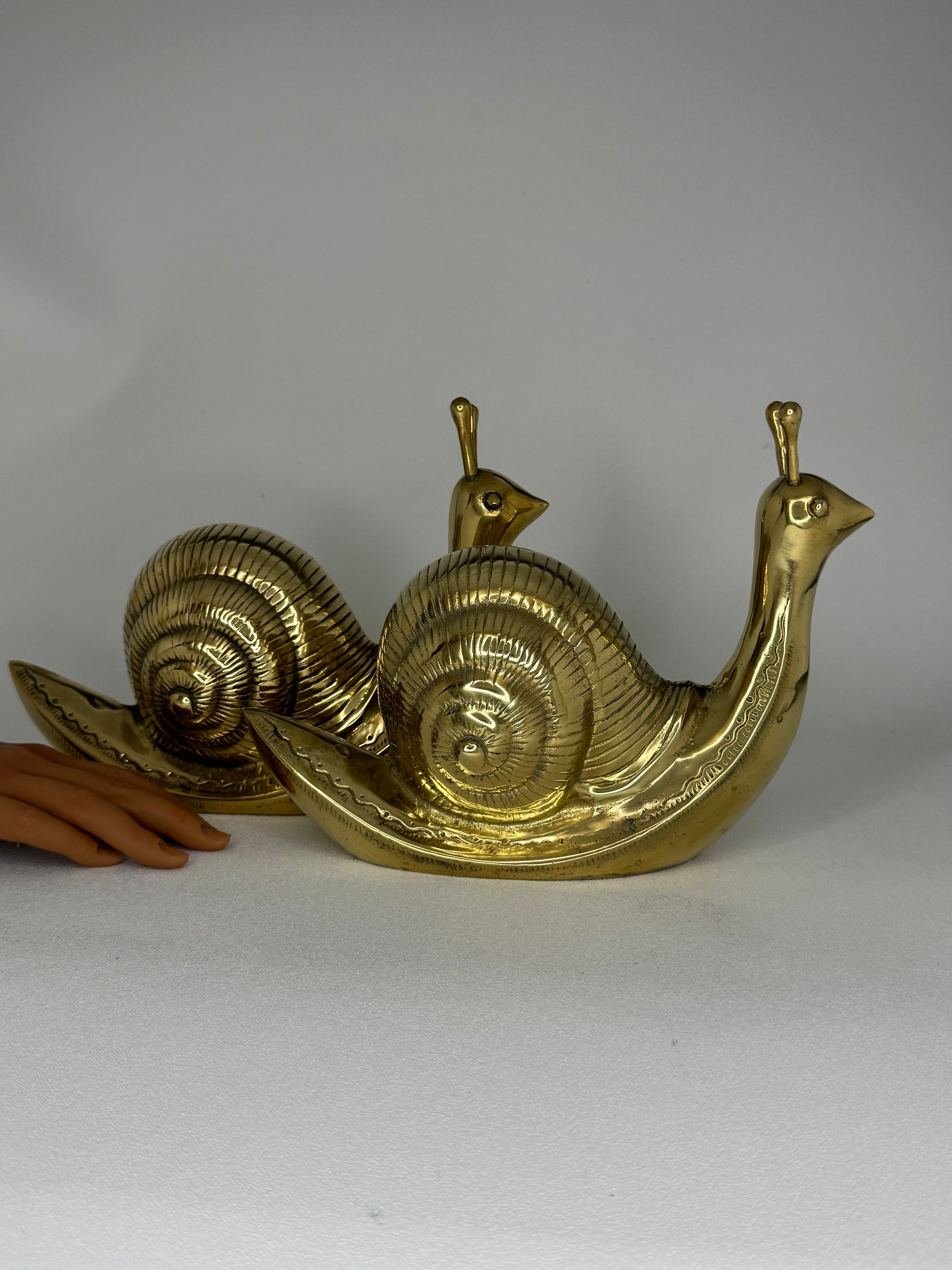 Vintage Brass Snails-A Pair