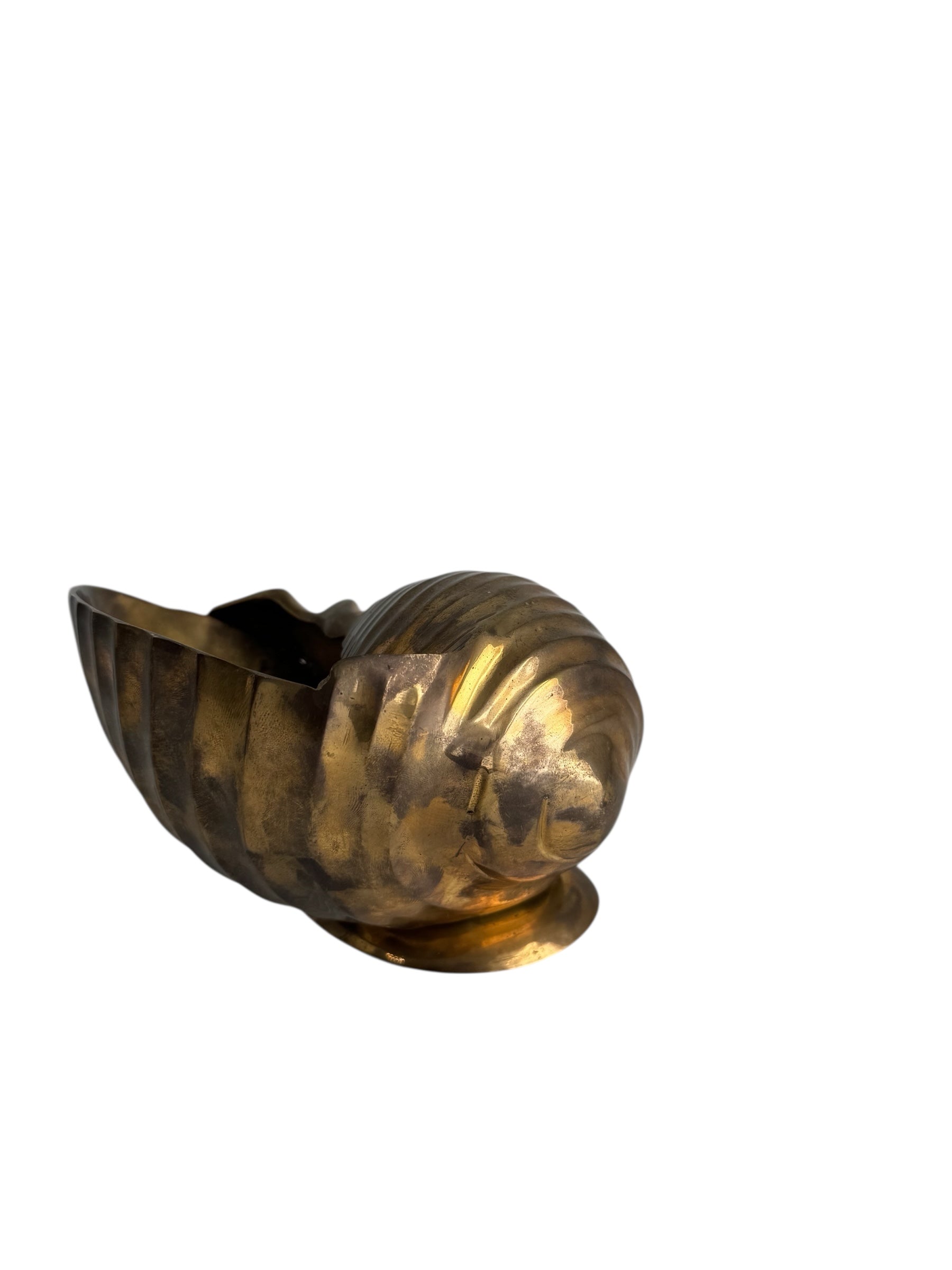 Vintage Brass Shell Vessel