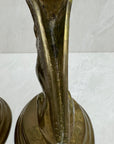 Vintage Brass Winged Sphinx Candleholders-A Pair