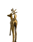 Vintage Brass Deer in a Gentle Gaze