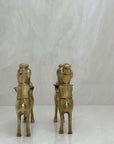 Vintage Bronze Pig Chef Candleholders-A Pair