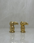 Small Vintage Brass Toucans-A Pair