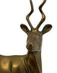Vintage Brass Kudu Antelope Pair