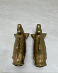 Vintage Brass Fish Vases-A Pair