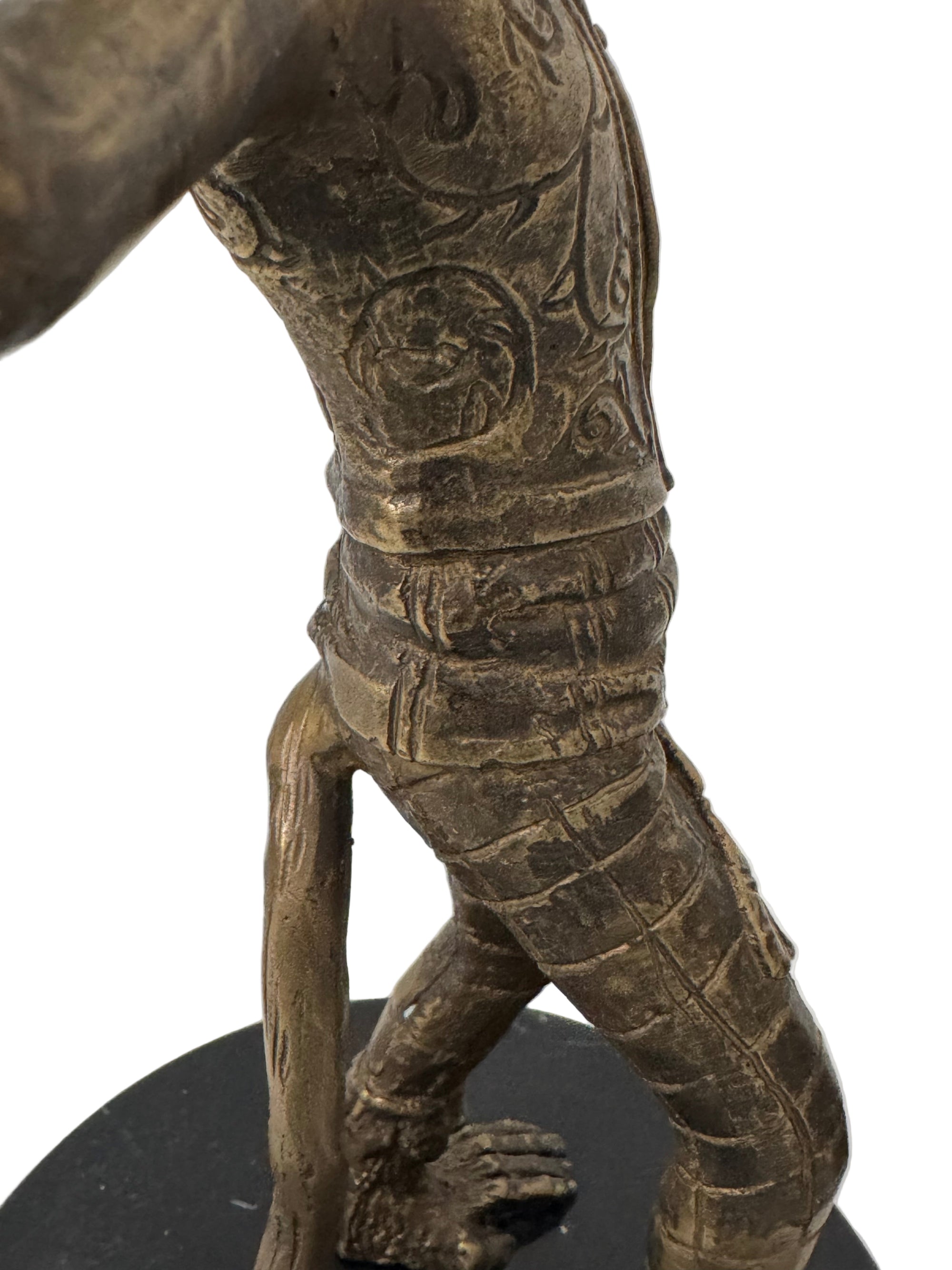 Vintage Brass Monkey Candleholders on Black Marble Bases | Mid-Century Exotic Pair