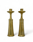 Vintage Brass Candleholders- A Pair By Jens Quistgaard Marked Dansk Design Denmark