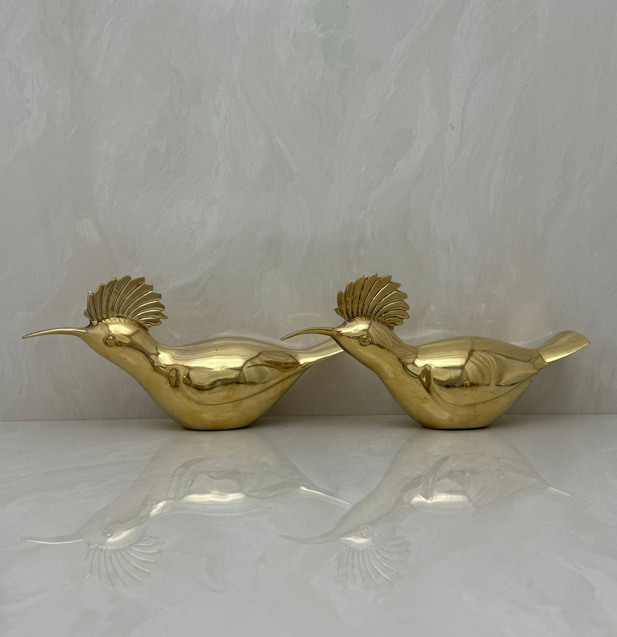 Vintage brass Birds-A Pair