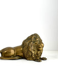 Vintage Brass Lion Sculpture