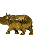 vintage brass rhinoceros