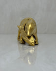 Vintage Brass Bear with Fish in Mouth