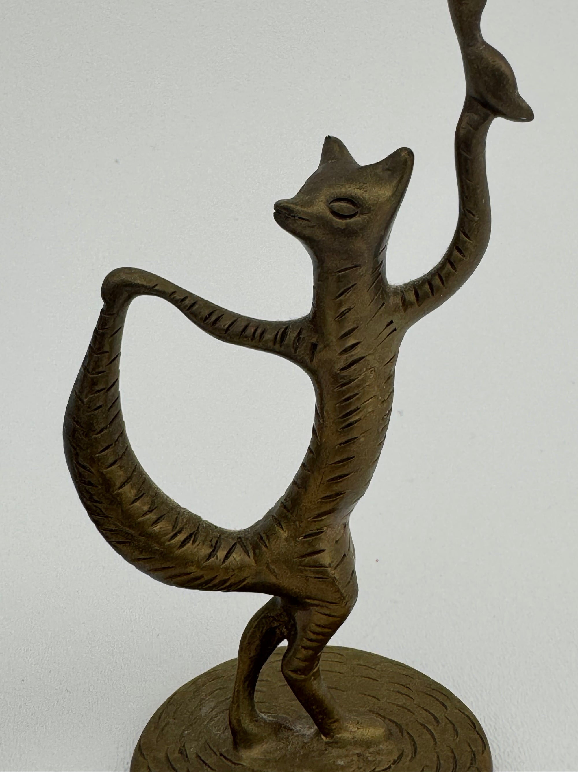Dancing Fox Candleholders- A Pair