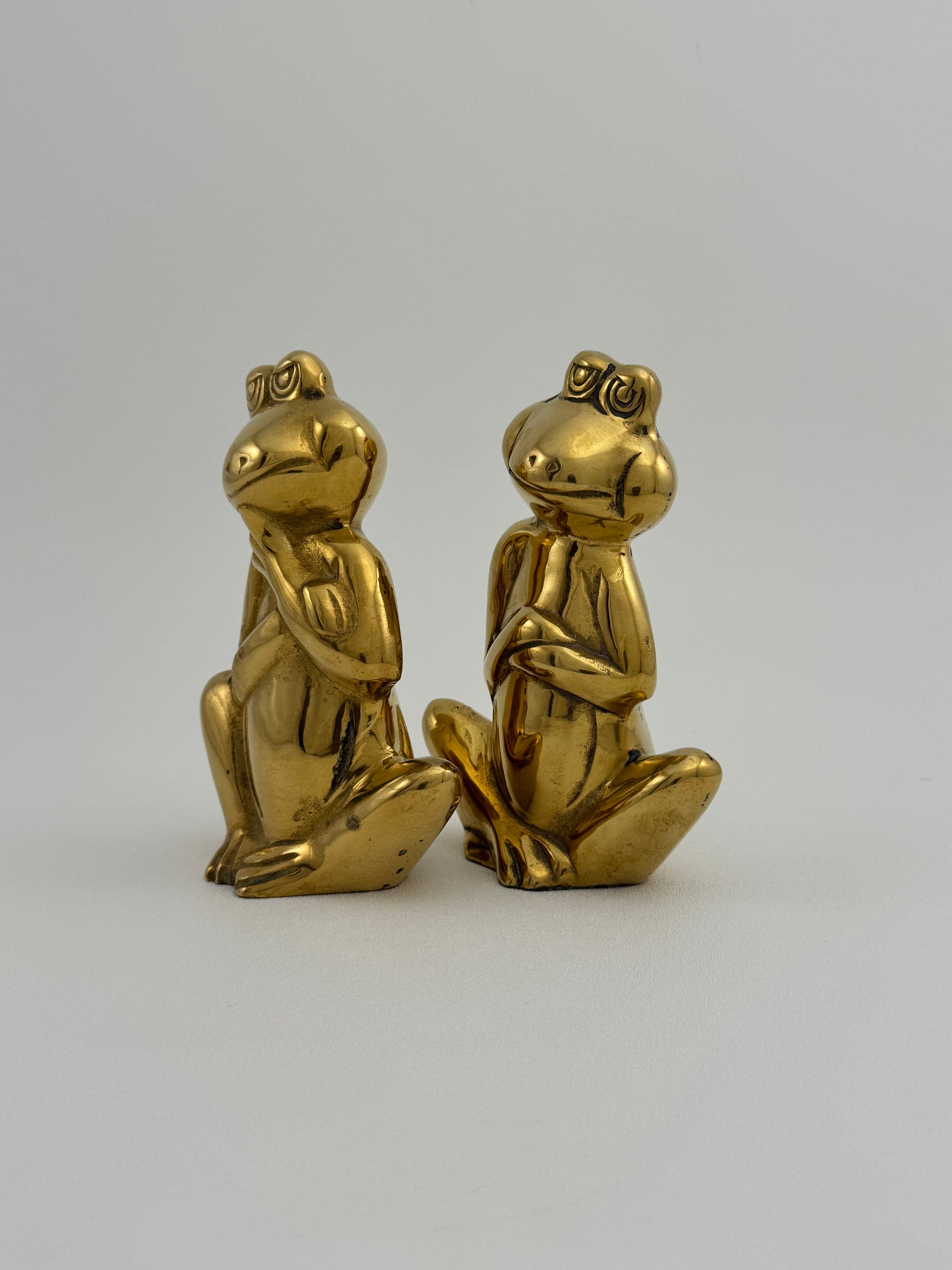 Vintage Brass Frogs -A Rare Pair