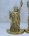 Vintage Brass Statue of Liberty Bookends- A Pair