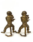 Vintage Brass Monkey Candleholders – Taper Holders, Pair