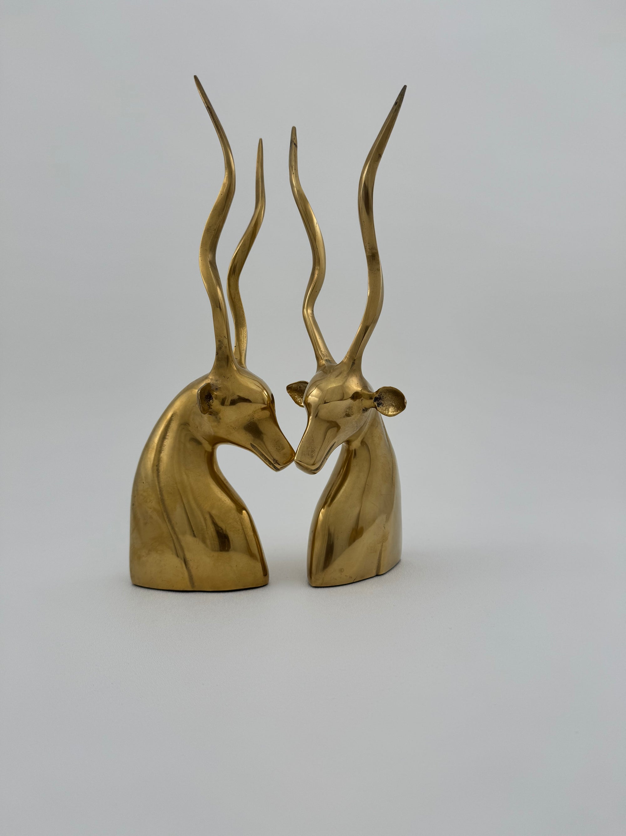 Vintage Brass Antelopes- A  Pair