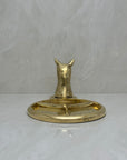 Vintage Brass Fox Head Dresser Tray