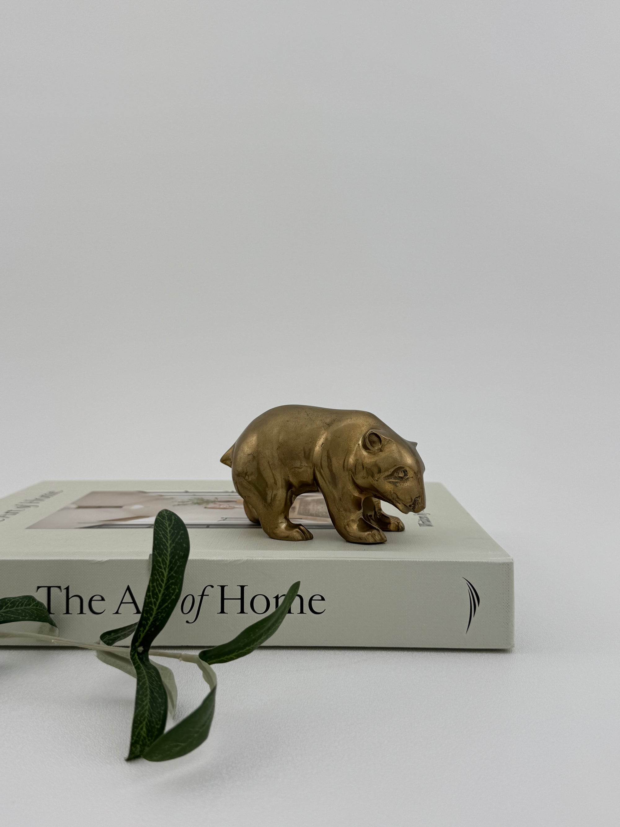 Small Vintage Brass Bear