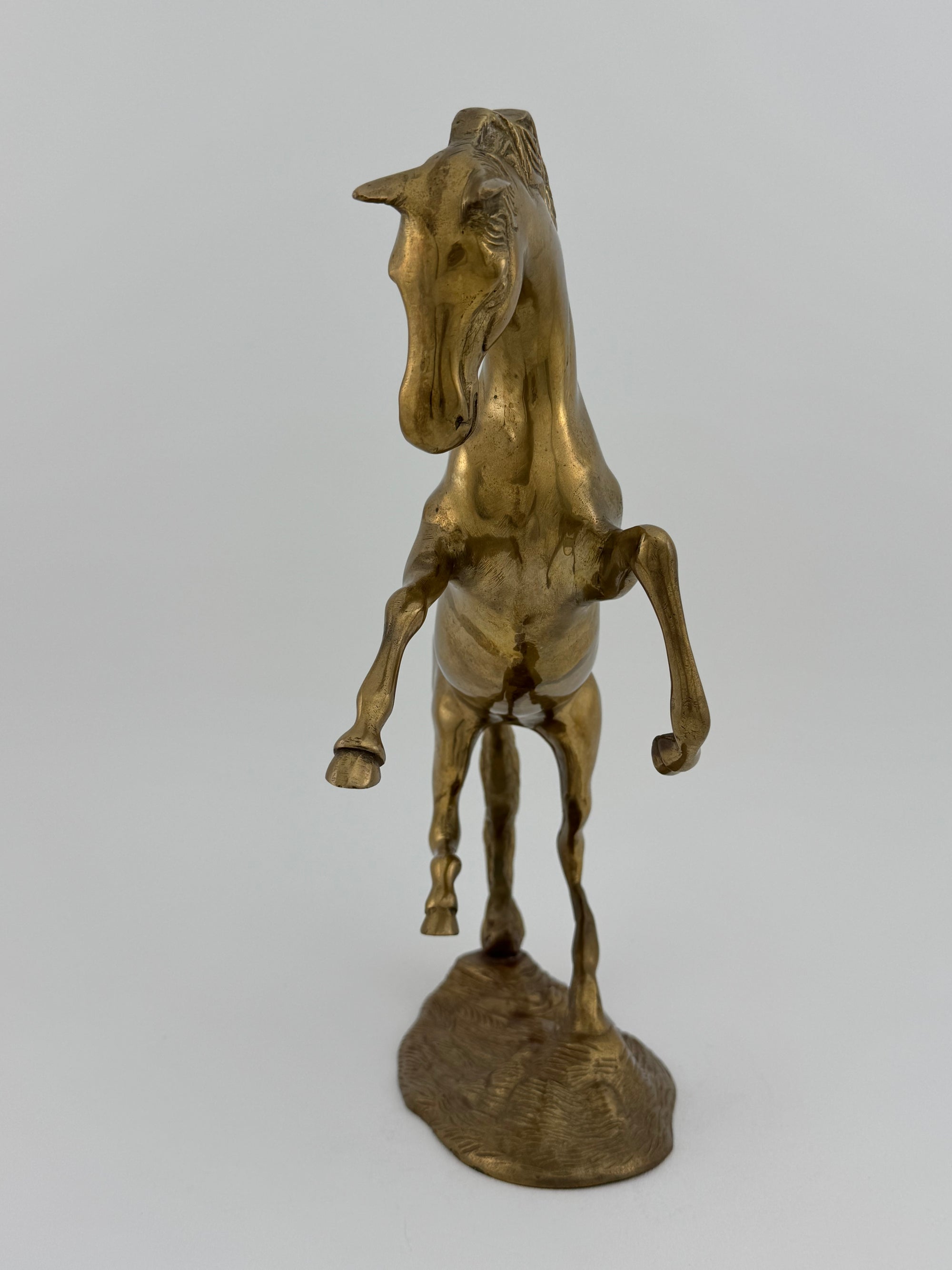 Large Vintage Brass Horse Sculpture