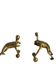 Vintage Brass Workout Frogs-A Pair