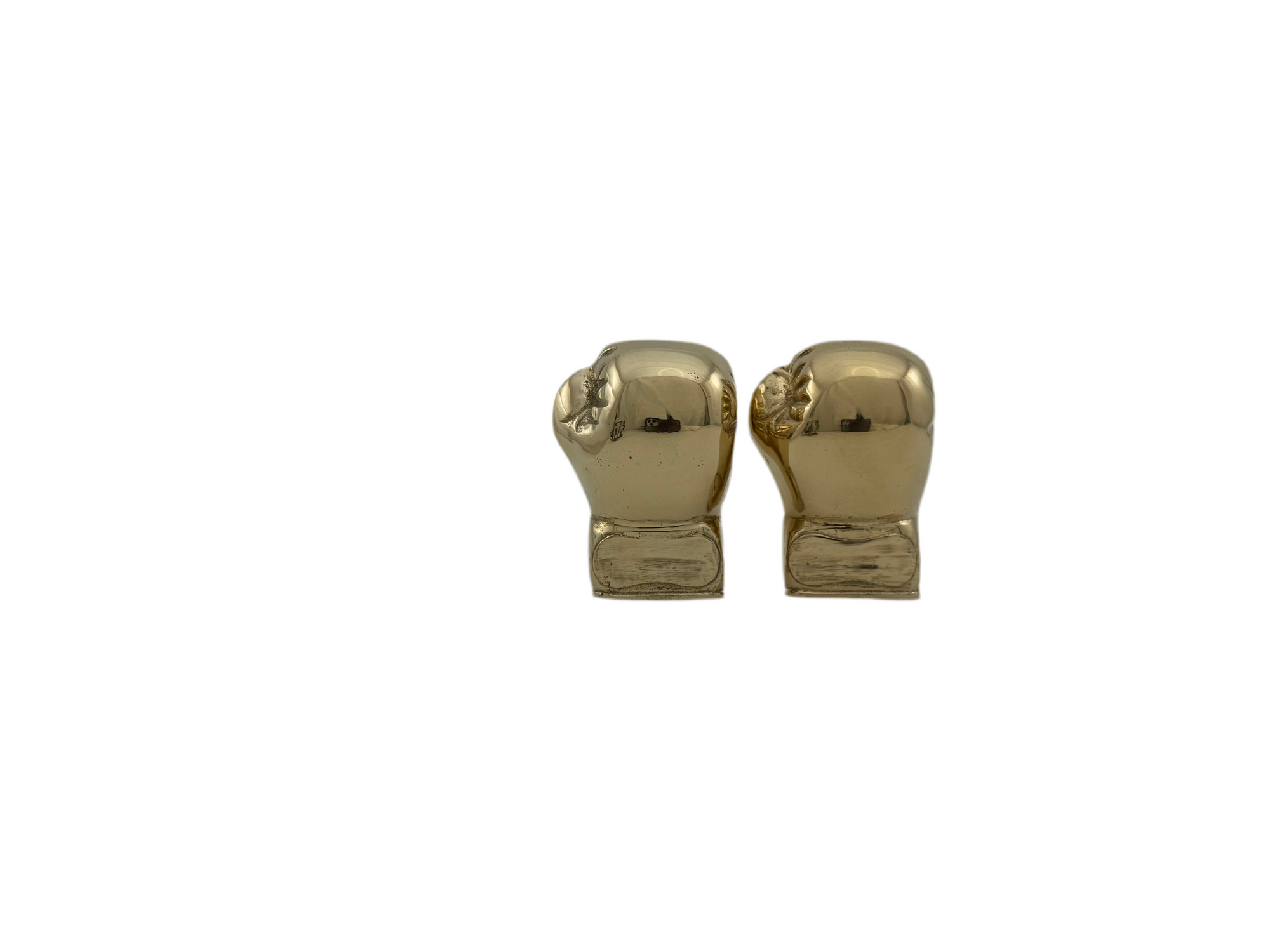 Two Small Vintage Brass Boxing Gloves