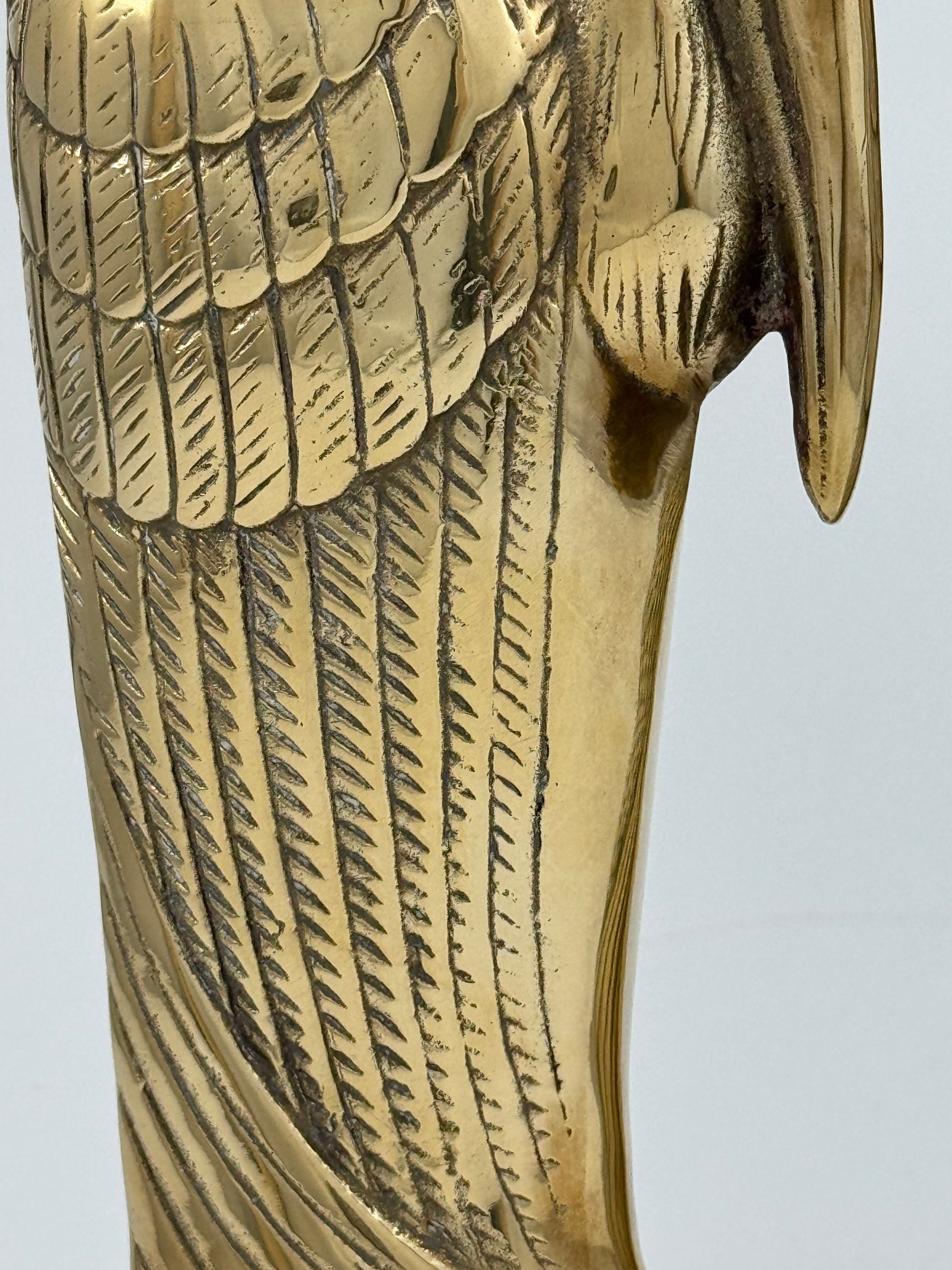 Tall Vintage Brass Pelican Bookends-A Pair